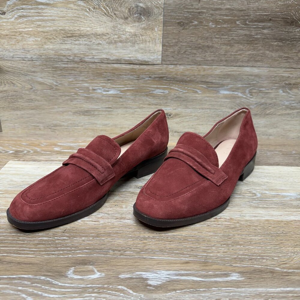Naturalize 27 Edit Collection Maroon Suede Slip On Loafer Women's Size 8…